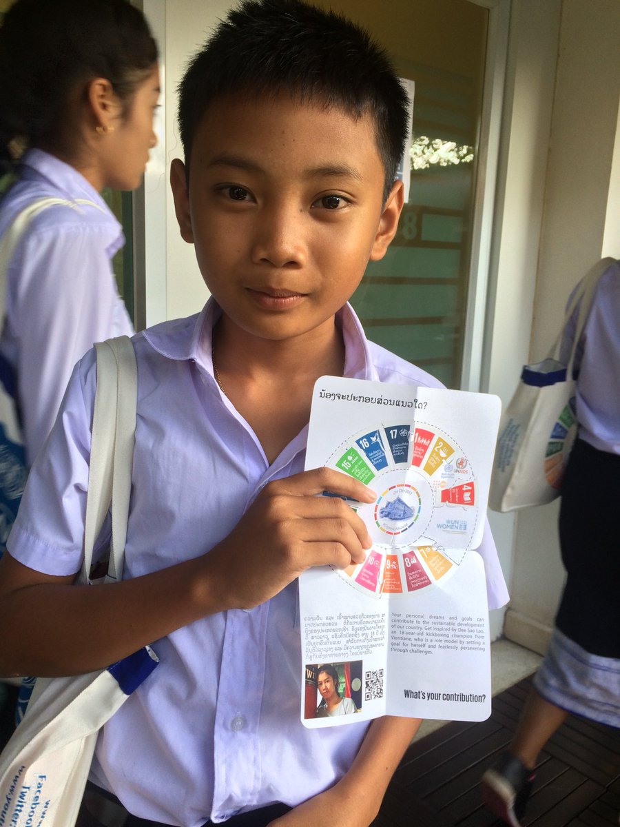 UNinLaoPDR's tweet photo. Kids on special mission at our #OpenUNHouse today: collecting #SDG stickers at each UN agency station to put in their own UN passport! #Laos https://t.co/SyRpkugw2h