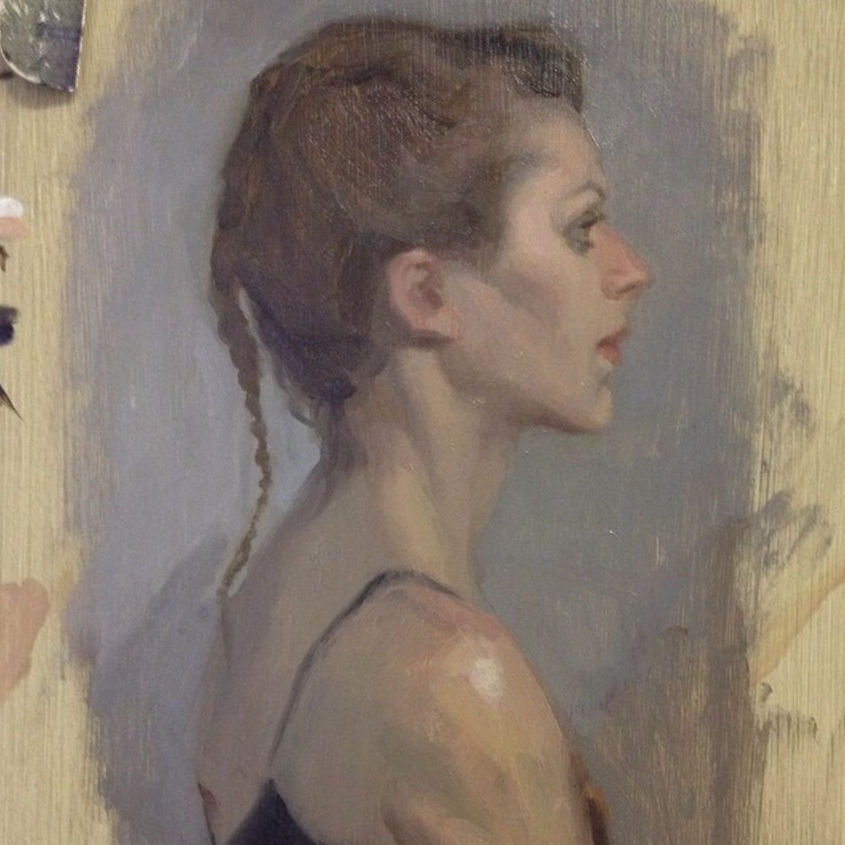 Portrait class demo, limited palette #portrait #limitedpalette #portraitpainting #representationalart #artist #contemporaryart