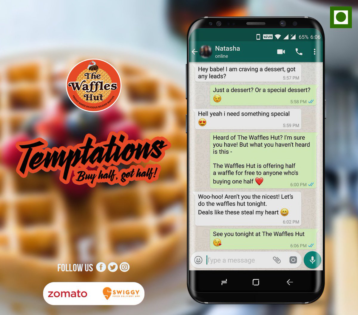 thewaffleshut's tweet photo. Everybody is talking about THE WAFFLES HUT!
Buy half and get the other half for FREE!
#waffles #waffle #dessert #desserthouse #waffleshouse https://t.co/0p0KDQA4Vi