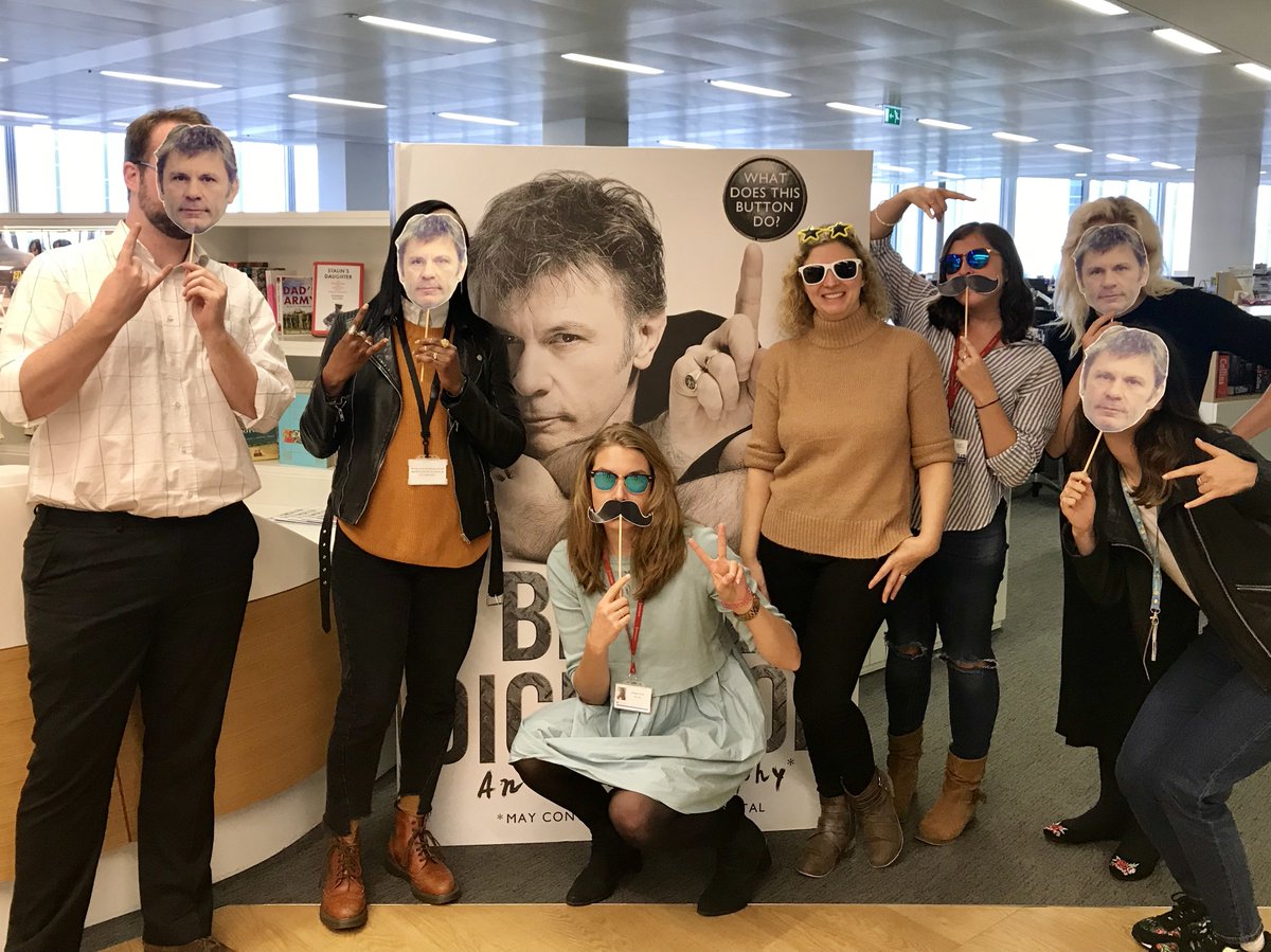 nicolawebb93's tweet photo. The Harlequin Acquisitions team embracing their inner rock'n'roll #BrucesBigBook #WhatDoesThisButtonDo @HarperCollinsUK https://t.co/7t2Q3izYHb