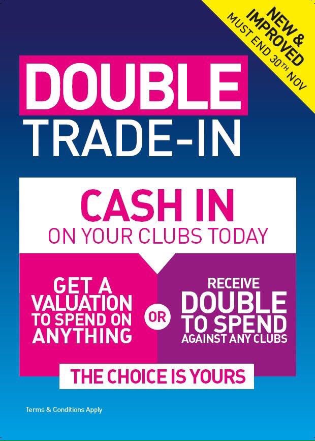 AG_Camberley's tweet photo. TRADE IN YOUR OLD CLUBS FOR DOUBLE THE VALUE AT @AmericanGolf_UK Camberley. #doublevalue #golf #tradein #driver #irons #putter https://t.co/5XeoxISWhO