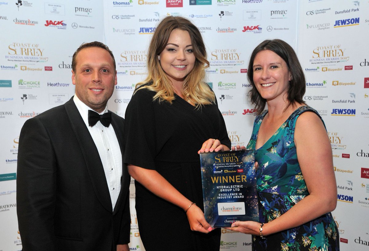 Hydralectric's tweet image. By the way we forgot to mention that we actually won the 'Excellence in Industries' category in the #ToastofSurrey business awards! #winners