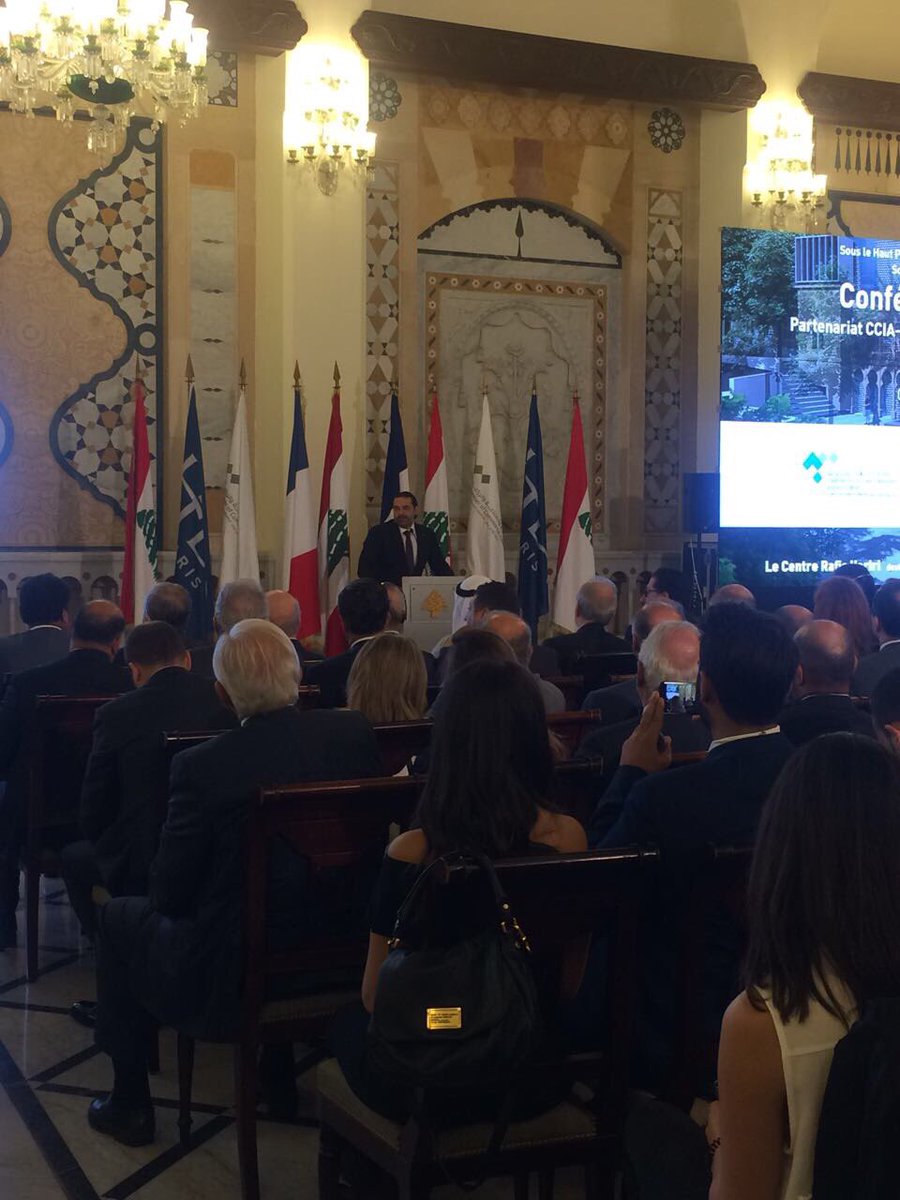 ESABeirut's tweet photo. SE M @saadhariri soutient le lancement du #masterentrepreneur et souligne l'importance de l'éducation dans le dvlpment du pays @ESABeirut https://t.co/pM6AmZUUeO