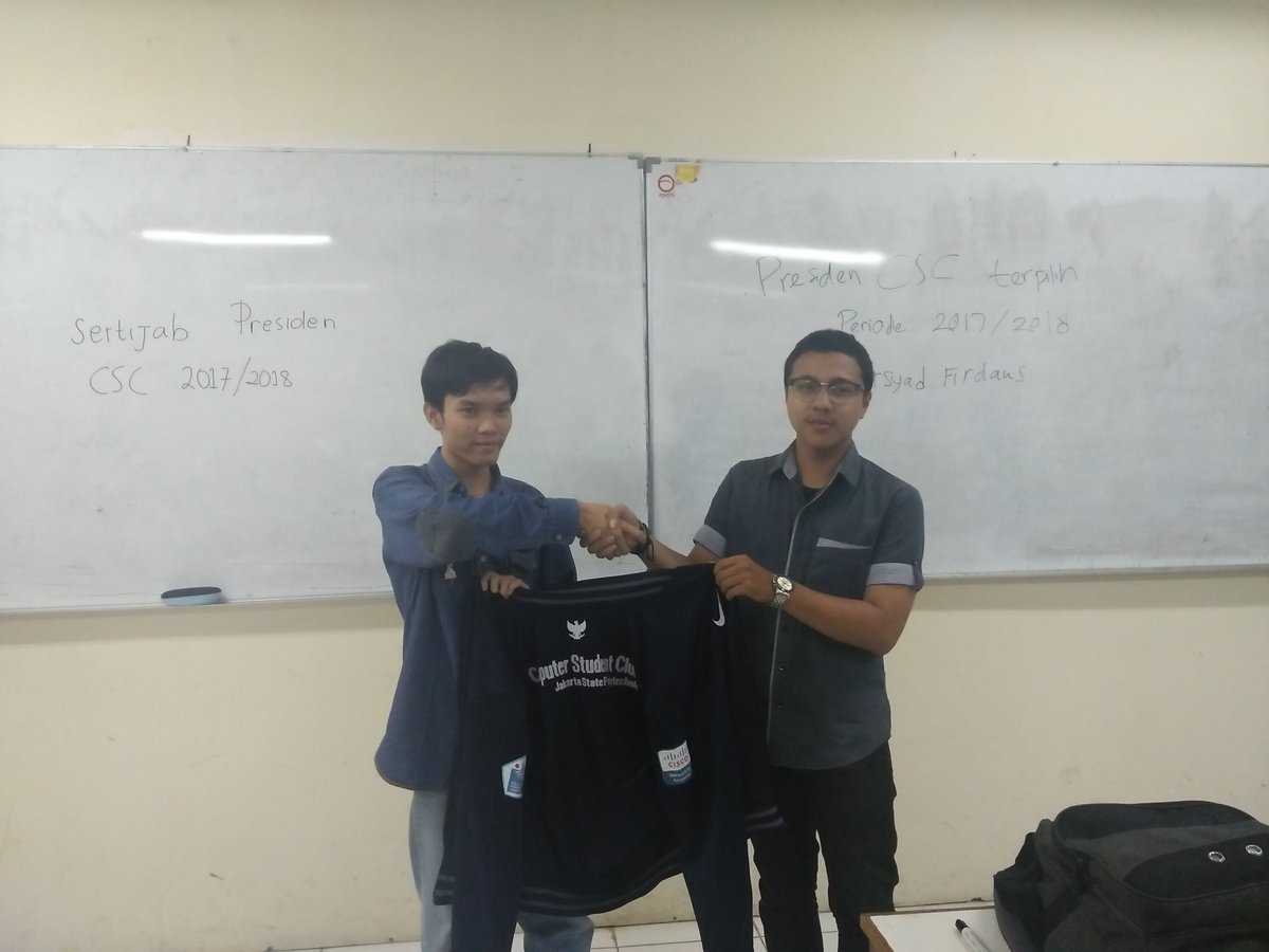 CSC_PNJ's tweet image. Selamat atas terpilihnya M.Irsyad Firdaus sebagai presiden CSC periode 2017/2018