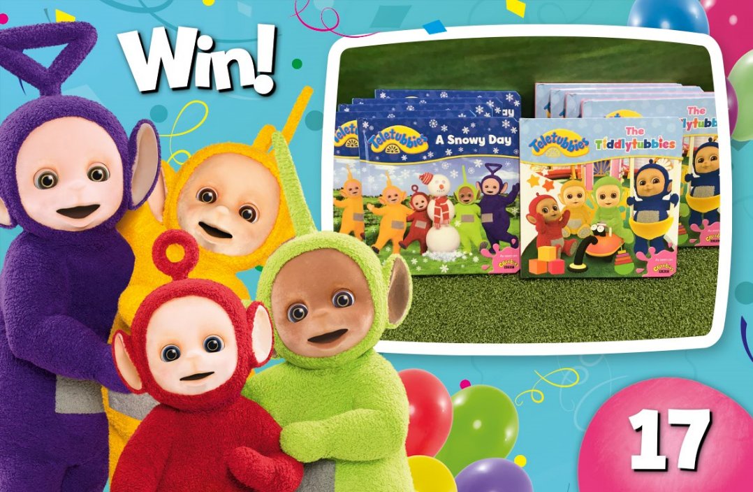 TeletubbiesHQ's tweet photo. Love books? Visit our Facebook page to WIN a Tiddlytubbies & Teletubbies story book bundle prize https://t.co/OzvZD8b5Il #Teletubbies20 https://t.co/AiS07fzQmS