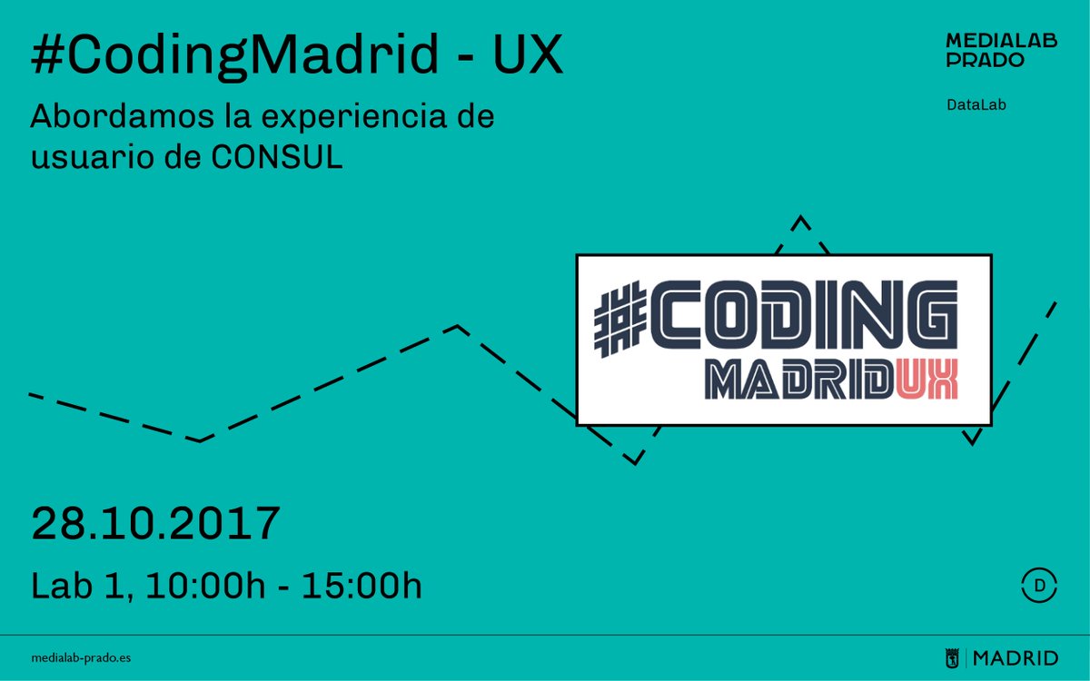 medialabMM's tweet photo. #CodingMadrid - UX os invita a participar el sábado 28 (10 a 15h) para abordar la experiencia de usuario de CONSUL  >https://t.co/0gvJrxAZ3e https://t.co/CR3Eor41R3