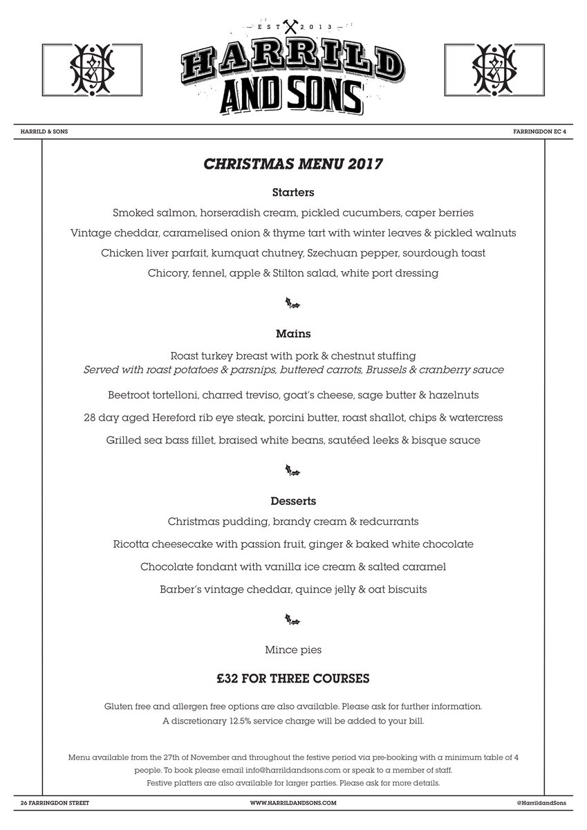 We have a new three course menu arriving in time for the festivities! #festive #season #Christmas #food #threecourse