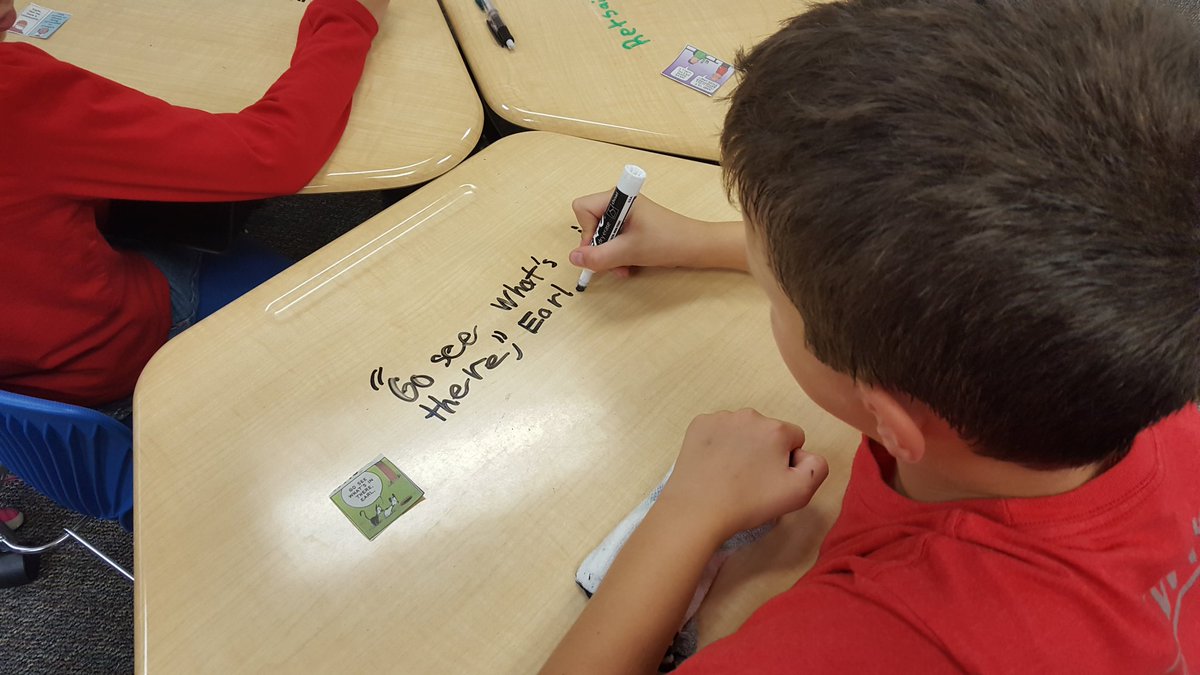 Cwheir_KleinISD's tweet photo. Using the Sunday comics to practice quotation marks.  @NorthamptonKISD https://t.co/2EBaTqGtR3