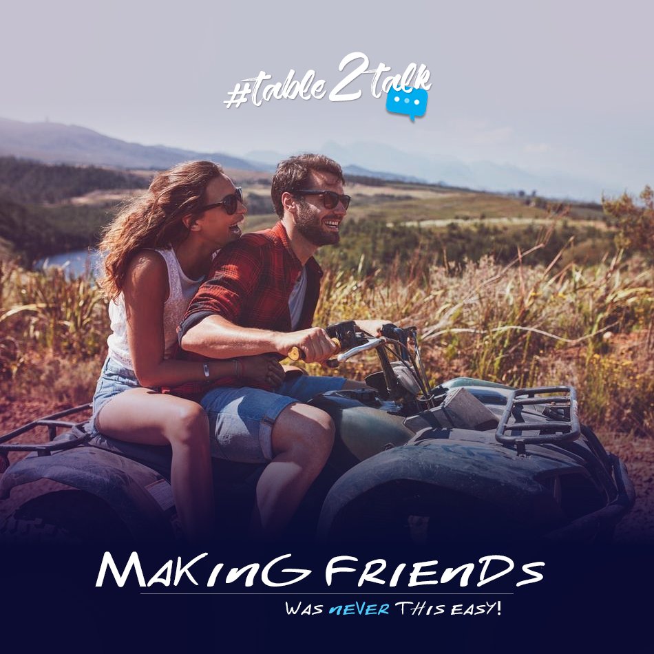 table2talk's tweet image. #FriendsTable is the perfect spot for making new friends. Like-minded people, you would love to hang out with.
bit.ly/2scFj7K