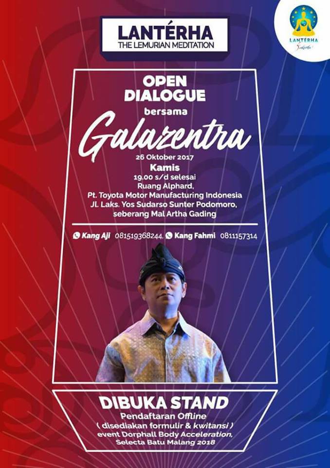 Tuk #Lanterhian Jakarta &amp; sekitar, ikuti Open Dialog #Lanterha bersama Galazentra, Kang <a href="/Dickyzainal/">Dicky Zainal Arifin</a> pada hari Kamis, 26 Oktober 2017