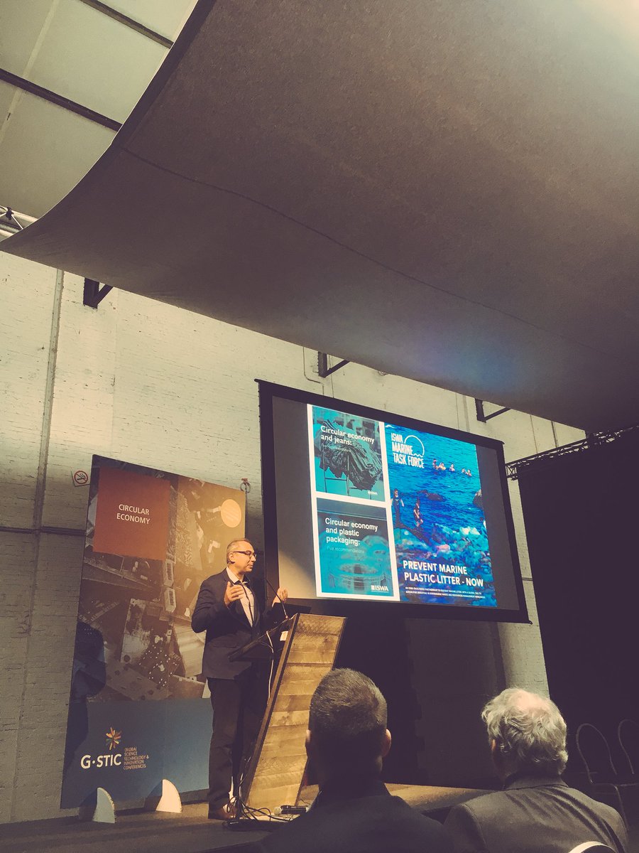 WorldLoopInt's tweet photo. @ISWA_org is talking about circular economy, the waste crisis and industry 4.0 / “ we need to link with designers for circularity “ #gstic https://t.co/TEGjX9xCKE