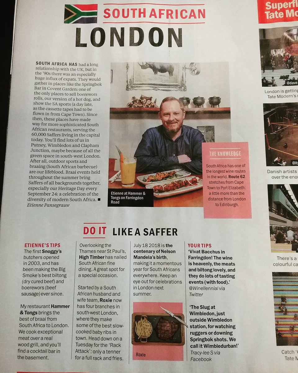 lovewimbledon's tweet image. Loved the #Saffer feature in @timeoutlondon today with mentions of a few local faves @Snoggys @theslugwimbledon #wimbledurban #timeoutlondon