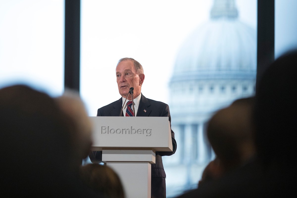 MikeBloomberg's tweet photo. Opening the new @Bloomberg HQ in London – a place designed to be as innovative and forward-looking as our employees. https://t.co/ON340gGIYk https://t.co/FruSoTRO4v