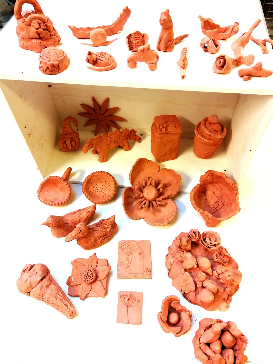 feathertopYork's tweet photo. #firedclay #workshop #readytocollect @MountSchoolYork floating cats! https://t.co/DeQidJPufP