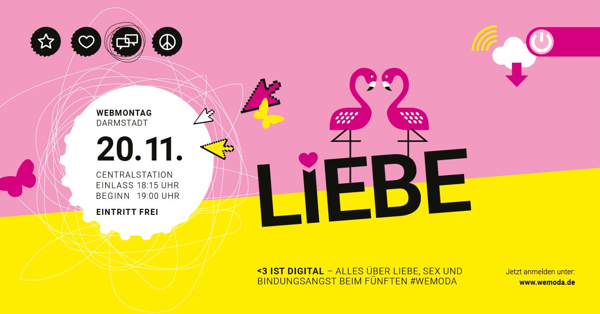 CAMAO_one's tweet photo. Liebe ist Digital: Am 20.11. geht der @wemo_da in die nächste Runde. Auch wir sind wieder dabei. Tickets: https://t.co/3LYUlQaPOq #wemoda https://t.co/msLFxDKXK7