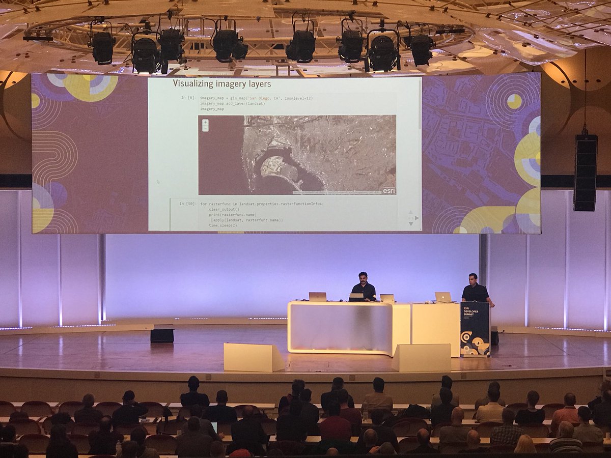 EsriDevEvents's tweet image. Rohit Singh shares the #Analyst persona using #rasteranalysis. #devsummit #europe #berlin #layers #mapalgebra