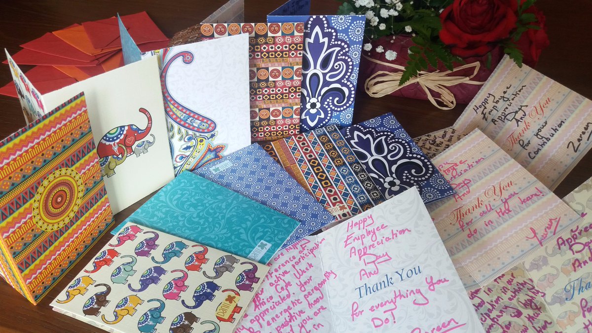 Zareen_N's tweet photo. Very excited to share our #EmployeeAppreciationDay happening today at #Ceridian, MAU office, preparing #ThankYou notes for the team👏 https://t.co/LSxG9kbn6w