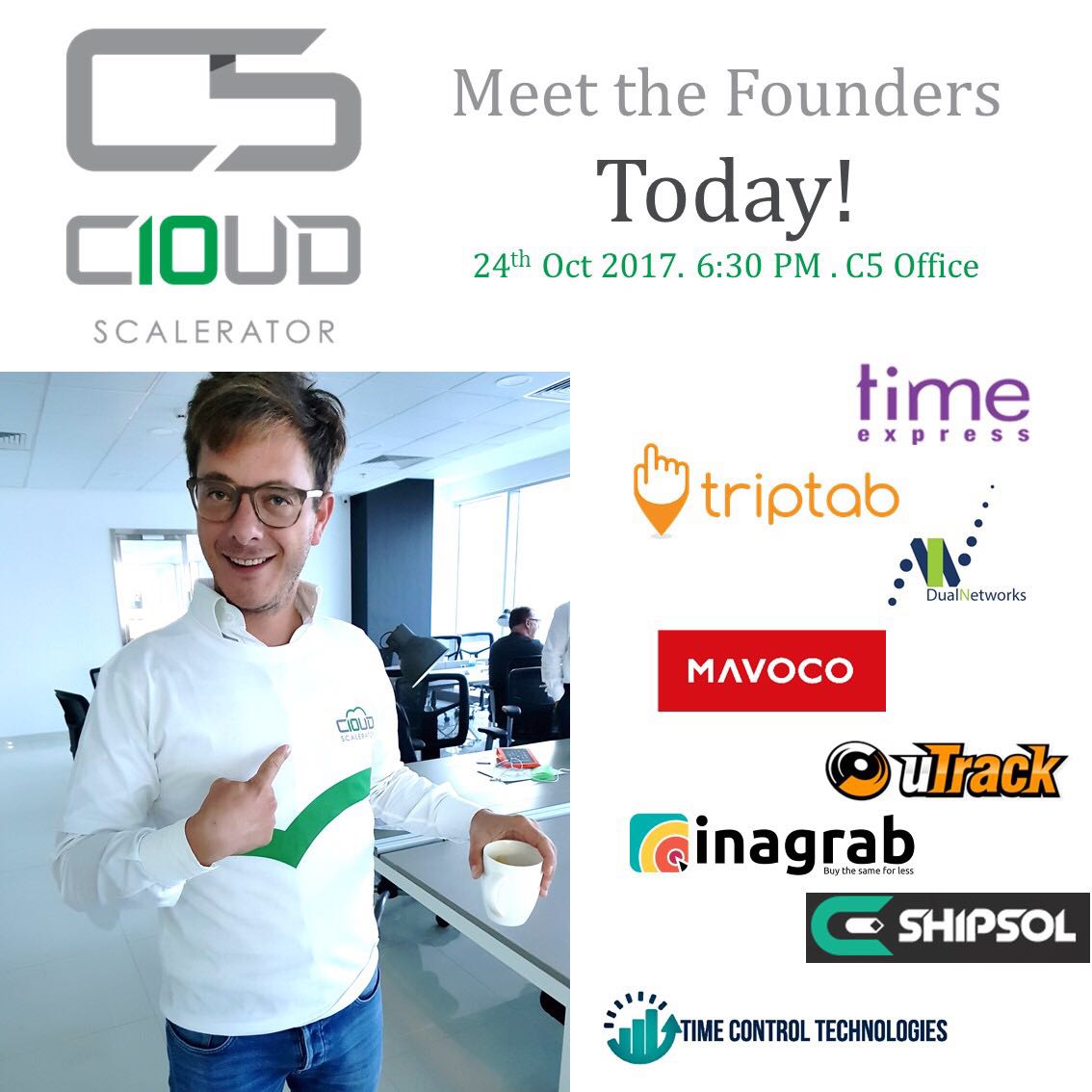 startupbahrain's tweet photo. @C5Accelerate Some of these startups include @inagrabapp @EshipSol @triptabeg &amp; more! They're going to talk about how @awscloud is helping them scale up. https://t.co/XjrmAJ7gl8