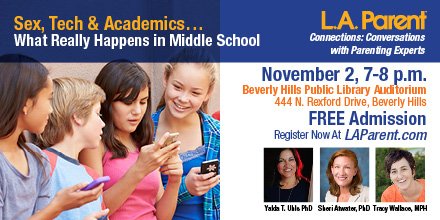 LAParentMag's tweet photo. It's almost here! #RealTalk about #SexTechEducation for #MiddleSchoolParents #AreYouReady? Have you registered yet? https://t.co/senRq69l6g https://t.co/KZKZiCOo25