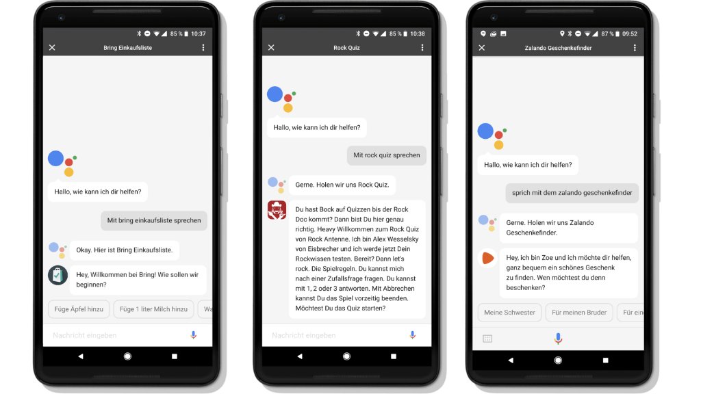 GoogleDE's tweet photo. Jetzt mit Zalando, TV Spielfilm &amp; Co.: Der Google Assistant macht mit Actions euer Leben noch einfacher! ▶️ https://t.co/xPVhcVJwUY https://t.co/SS0ordMdaB