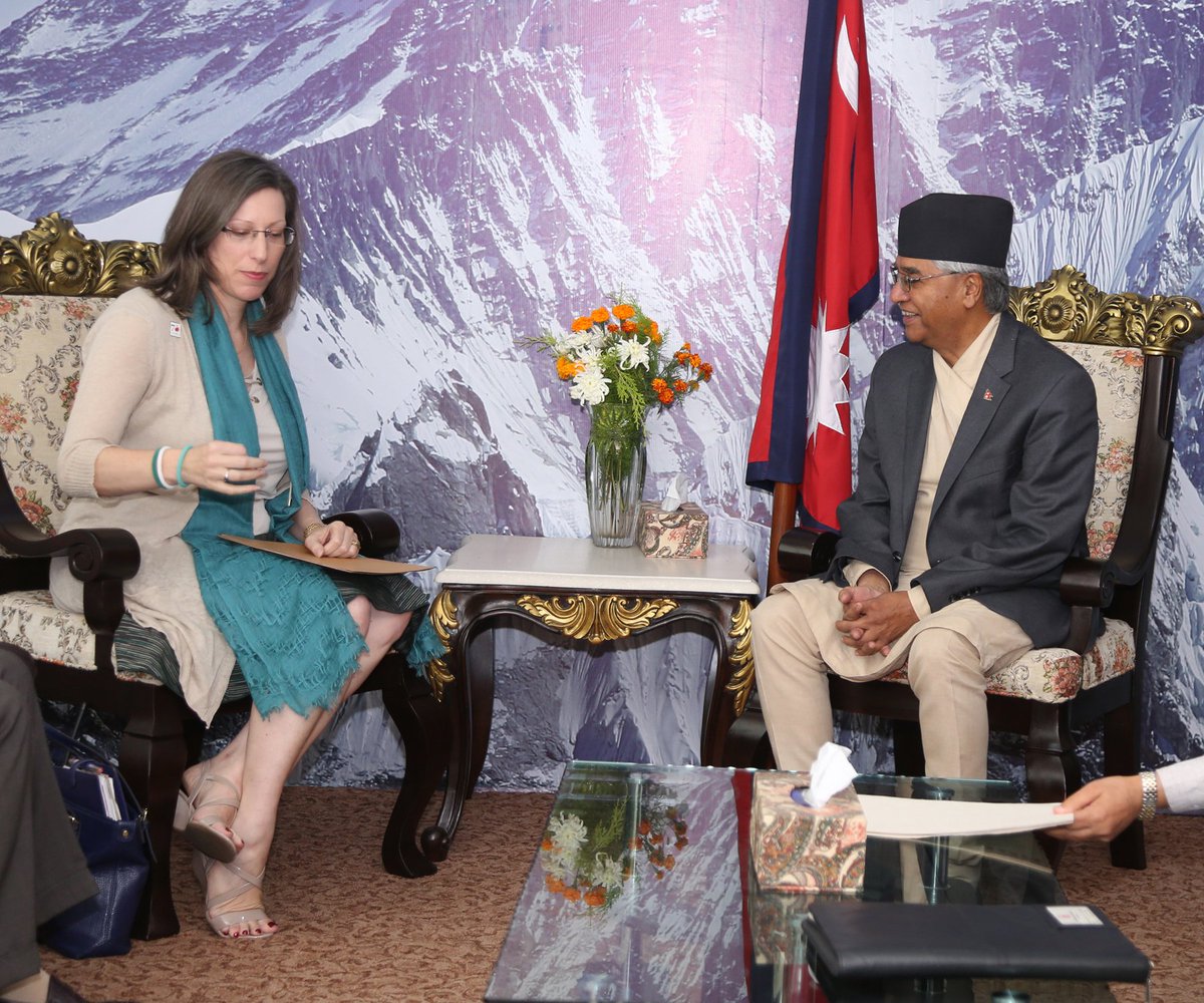 US ambassador Alaina B. Teplitz calls on Prime Minister Sher Bahadur Deuba
