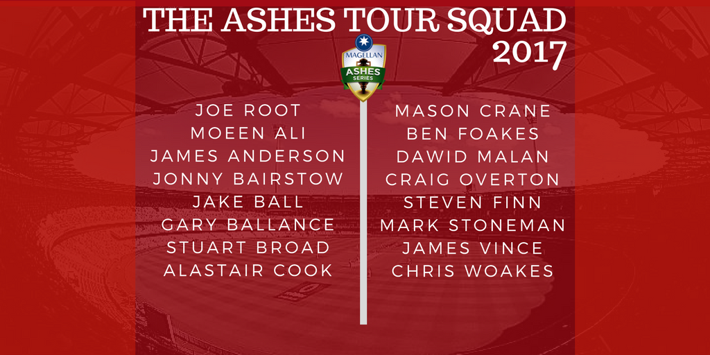 MorrantSports's tweet photo. #TheAshes - 30 days to go!
 Here's England's #Ashes travelling squad - who do you think will be the man of the series for England? https://t.co/e0H21UDXV1
