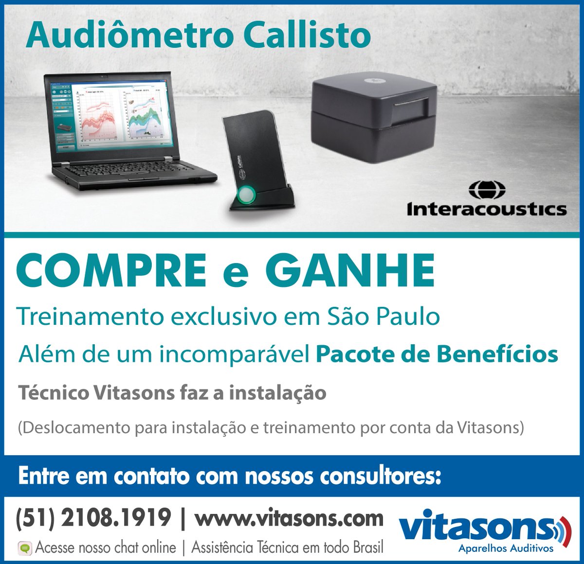 Vitasonsbr's tweet photo. #Vitasons #EquipamentosAudiológicos #AudiômetroCallisto #Audiology #Audiometro #Audição #ExameAuditivo #Hearing #Audiometer #Interacoustics https://t.co/Lqsu0eMiKQ