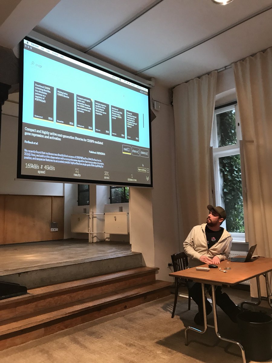 JureTriglav's tweet image. Wooh @ScienceFairApp looking really solid! @blahah404 demoing it &amp;amp; actively serving its database (using @dat_project) to others! #osbazaar