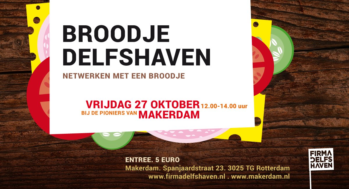 Broodje! Vrijdag 27 oktober, 12.00 - 14.00, Makerdam, Spanjaardstraat 23, Rdam. Info en aanmelden: goo.gl/jnHooj  <a href="/HelloMakerdam/">Makerdam</a>