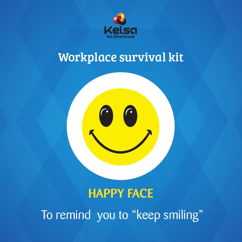 kelsasolutions's tweet photo. A smile costs nothing and is a sure mood booster. So go ahead and spread some joy! #WorkplaceSurvivalKit https://t.co/xSOSsKEWqN