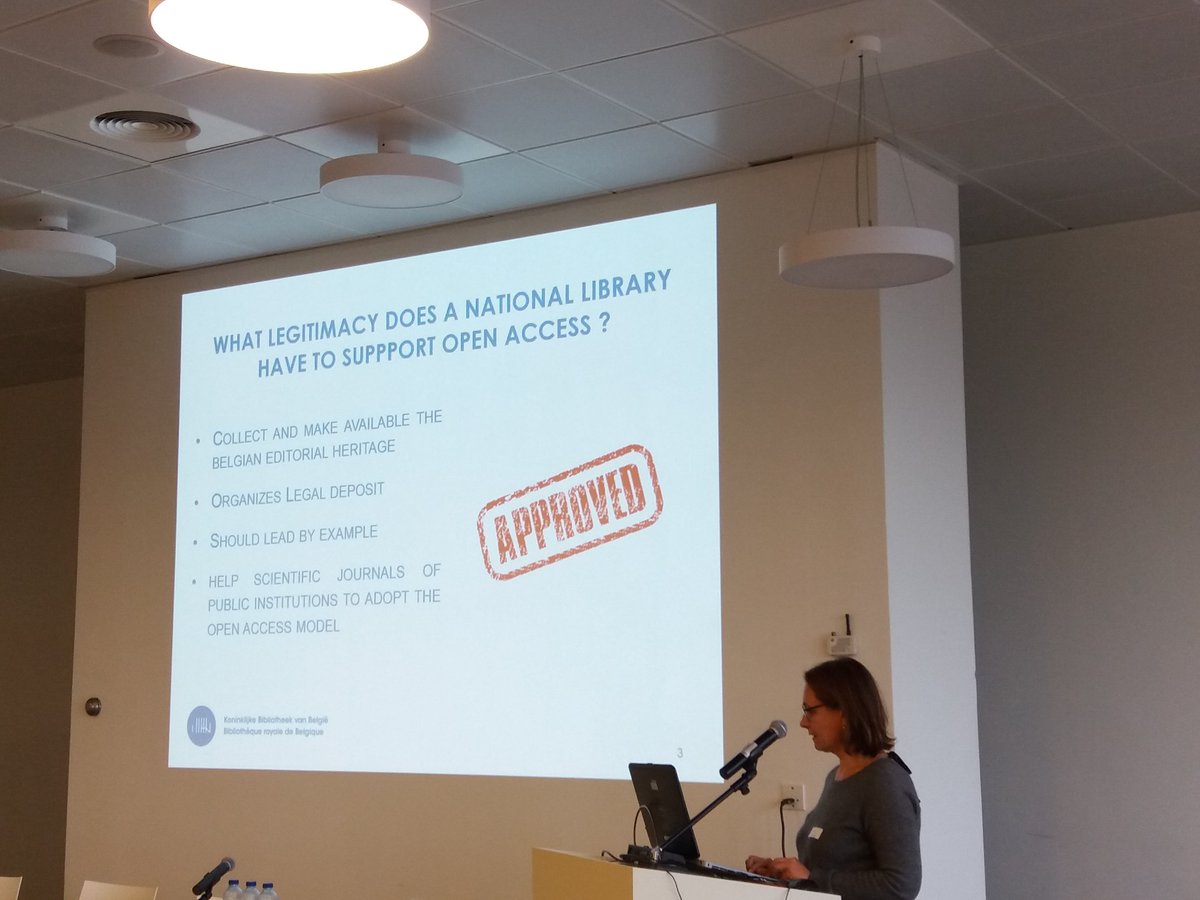 ivnieuwe's tweet photo. Sophie Vandepontseele (KBR): the Open Access strategy of the royal library #openaccess_be https://t.co/hF3NJF8uFT