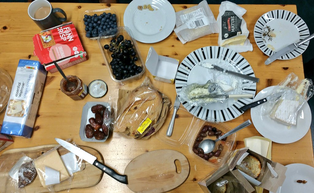 rachisaurus's tweet photo. The aftermath: utter devastation. #CheesedayTuesday https://t.co/UsmGA9Cmb9