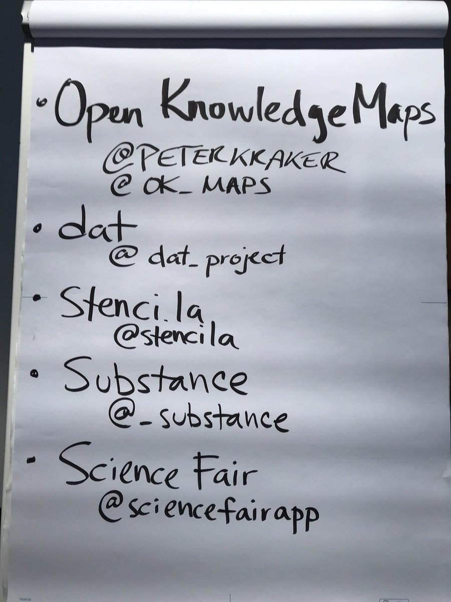 UC3CDL's tweet image. Lots of amazing open source projects (@OK_Maps @dat_project @stencila @_substance @ScienceFairApp) at #osbazaar