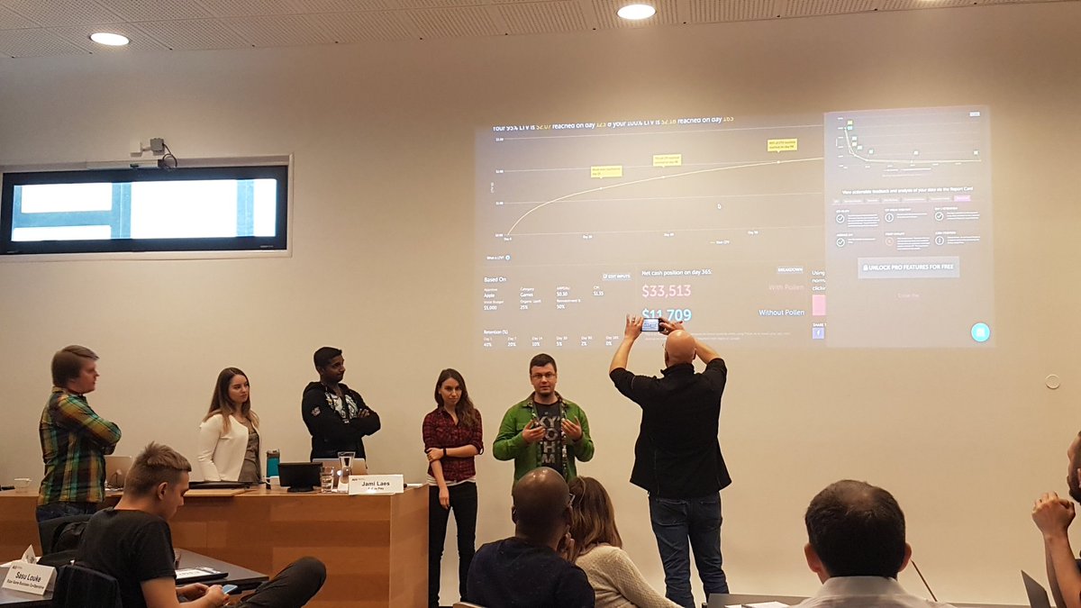 iamcoachwilly's tweet photo. Our participants pitched their results from the exercise using @PollenVC LTV calculator in class #gameexecutive #gamex2017 @AaltoENT @jlaes https://t.co/7zVs7tZ0Sk