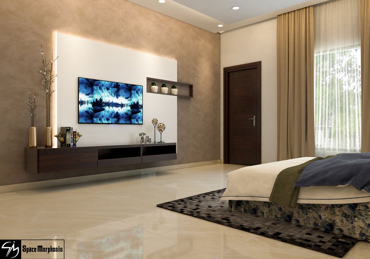 spacemorphosis's tweet photo. Designers at Space Morphosis have tried to enhance the feel of the long bed side wall by doing minimalistic work on it. 
 #smartdesigning https://t.co/mF4AE8igUJ