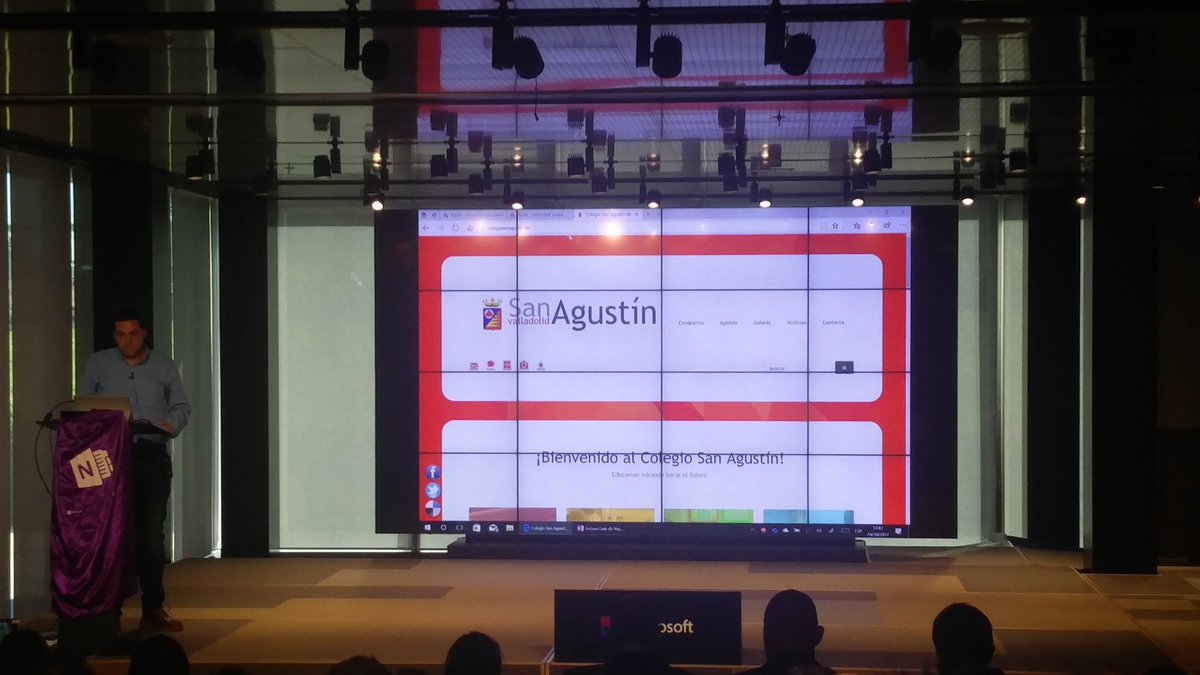SanAgustin_VA's tweet photo. Jaime Toribio, profesor del colegio, en una ponencia sobre #Azure #Intune para @MsEduEsp en el evento #MIE2017 https://t.co/1uDAVIXqAC