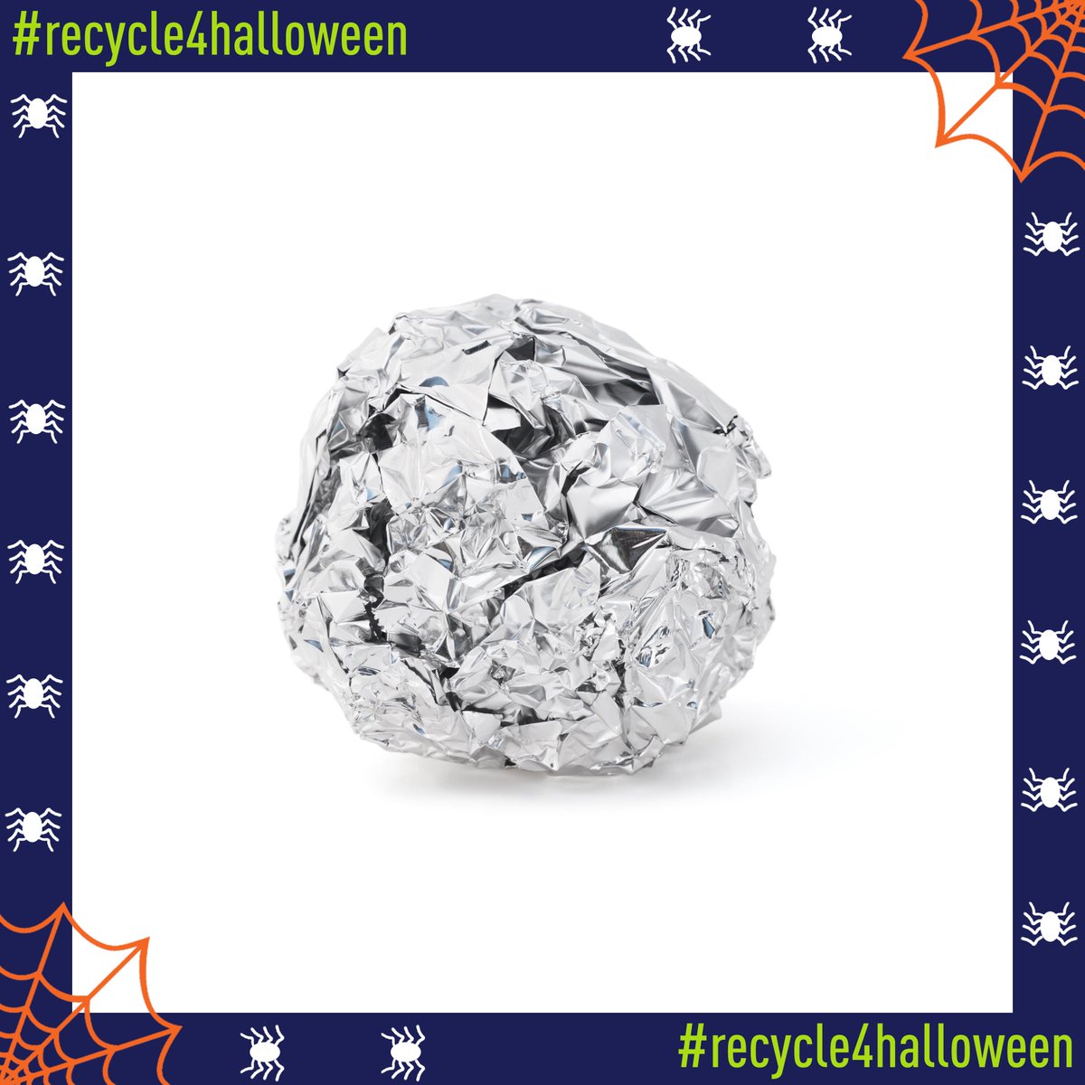 Looking for a way to #recycle more this #Halloween? Rinse and recycle all the foil you use for cooking and wrapping food #recycle4halloween