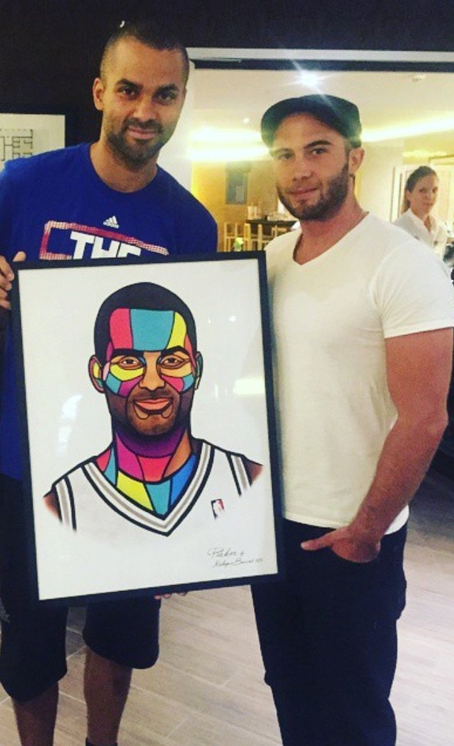 MelvynBarros's tweet photo. @tonyparker #painting #ArtistOnTwitter #Basketball #melvynbarros #painter #colors #Creative #beautiful #paint https://t.co/EiyNS4lTZB