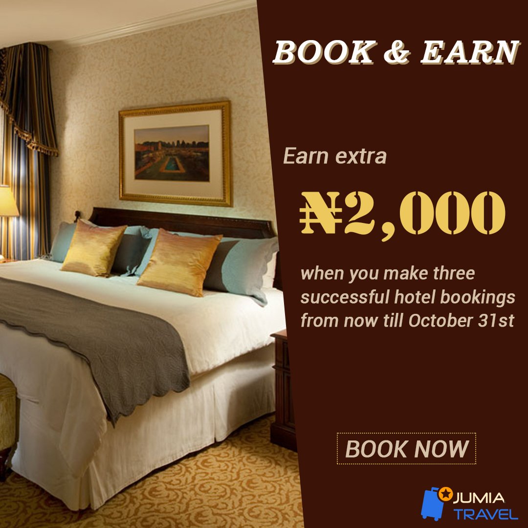 JforceNG's tweet image. 8 more days to go!😀😎

Earn extra 2k on 3 successful hotel bookings.

Book here&amp;gt;&amp;gt;travel.jumia.com/?_tld_redirect…

#jforceonly