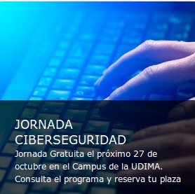 Jornada en la que se hablará de #Ciberseguridad y #Cibercriminología en <a href="/UDIMA/">Universidad UDIMA</a>. Os esperamos. udima.es/es/jornada-cib…