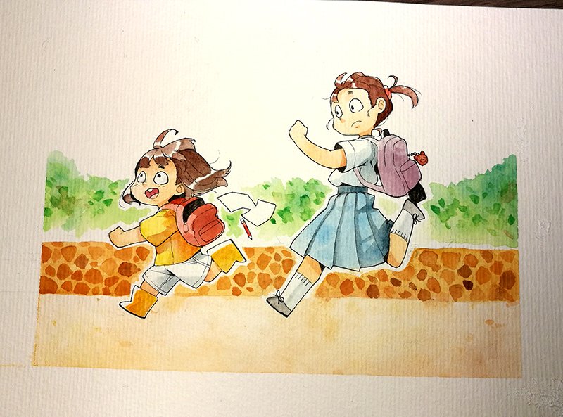 Tried some more watercolours 🖌️#inktober #inktober2017