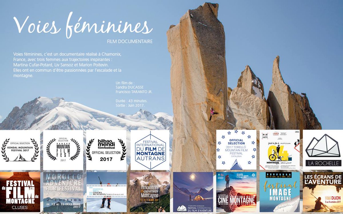 FotoVertical's tweet photo. Le but : ne voir que la #grimpeuse en couvrant la photo des différentes affiches des festivals qui ont sélectionné #voiesfeminines ?! ;) https://t.co/wnFsLS8Ynm