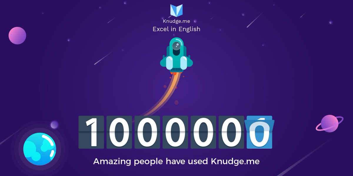 Knudge_me's tweet photo. Thank you all! #MillionUsers #TopRatedApp #4.8/5 #ExcelInEnglish https://t.co/YILDrYAYDj