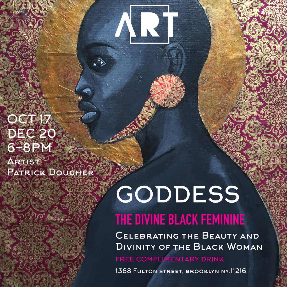 cacbedstuy's tweet photo. The Divine Black Feminine by multi-media artist #PatrickDougher #Exhibition runs through Dec 20. Not to be missed! #RestorationART #Brooklyn https://t.co/MlhBJVIxOb