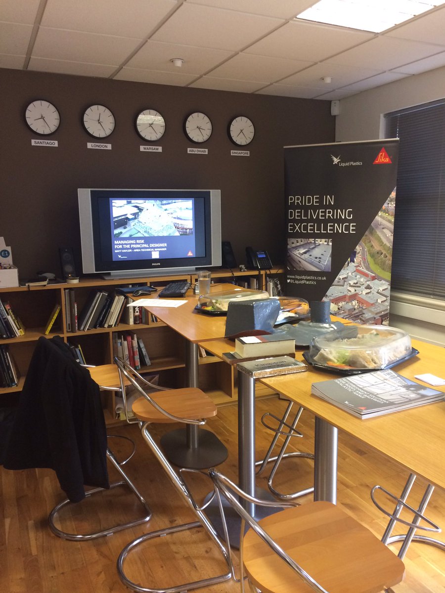 badgersres12's tweet photo. Ready to deliver another Managing Risk for the Principal Designer CPD session @LiquidPlastics for @BroadwayMalyan #coldapplied #lunch https://t.co/BrwuC1FBcy