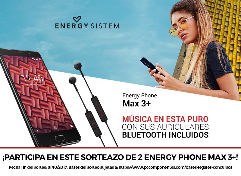 pccomponentes's tweet photo. AHORA SI! SORTEAZO! RT y comenta con #PcComponentesTeDaEnergy y llévate uno de los 2 Energy Phone Max 3+ que sorteamos! https://t.co/Hi4VQ1UP7I