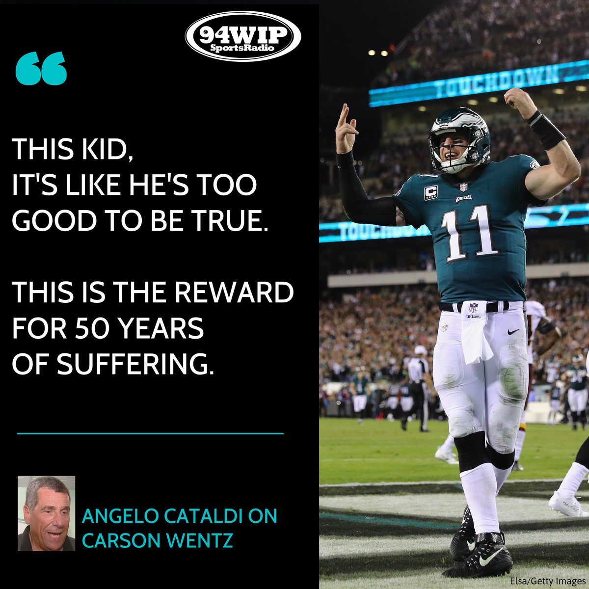 SportsRadioWIP's tweet photo. Good morning, Philadelphia. We've got ourselves a franchise quarterback. #FlyEaglesFly https://t.co/yQVjdBfLDv