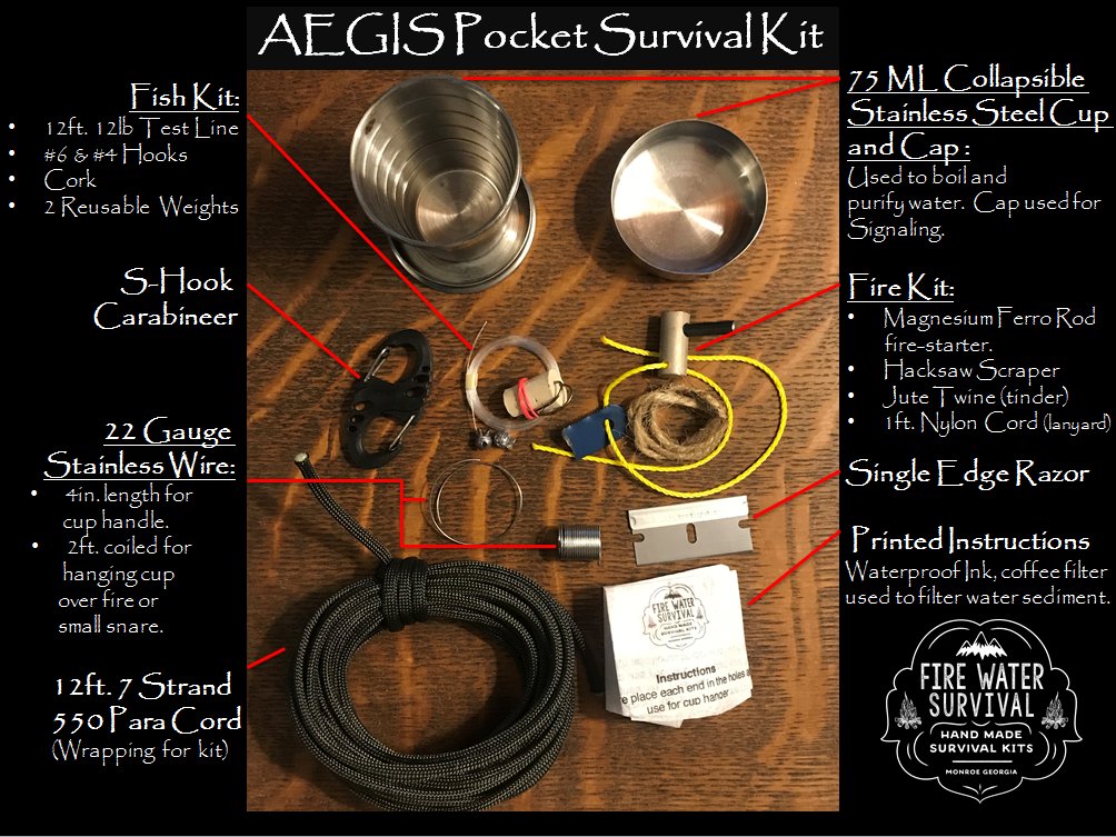 FWSurvival1's tweet photo. Check out the AEGIS pocket survival kit. #survivalkit #survival #outdoorgear #bushcraft #gear #edc #prepper #primitiveskills #madeinusa https://t.co/s8ez53E3Sw