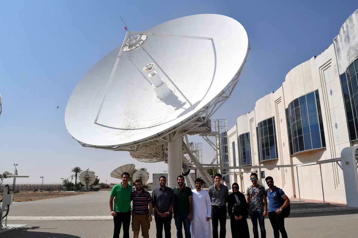 IEEEAUS's tweet photo. Some of our electrical engineering students enjoying a visit to Thuraya Ground Station last week. https://t.co/3aXyhRXRSz