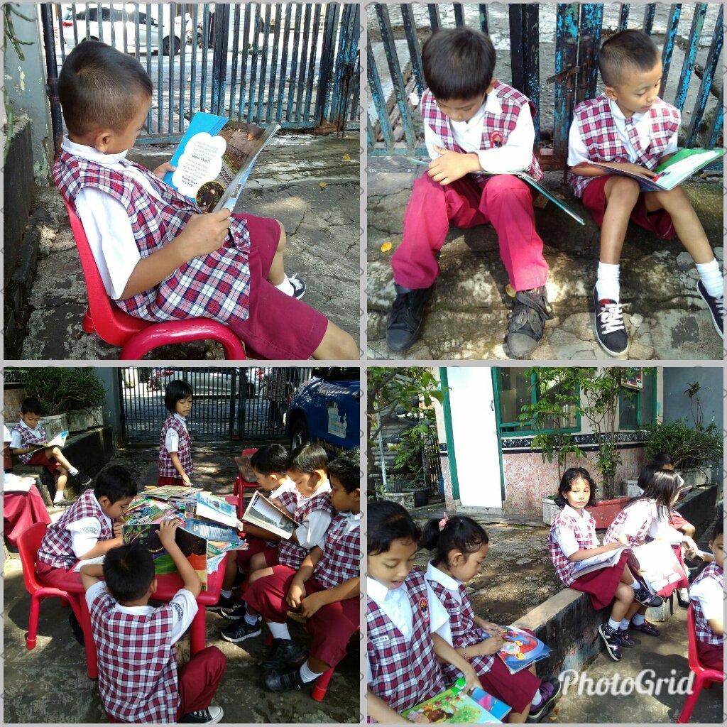 bdgdisarpus's tweet photo. Kalau kita amati rupa rupa gaya anak saat membaca, ada yg menyendiri, berdua atau ramai-ramai #TimSABUMI (Layanan Perpusling SDN 035 Soka) https://t.co/rXZf8fBOft